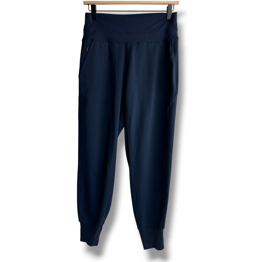 Athleta Joggers Women S Navy Blue High Rise Tapered Activewear Pants Pockets